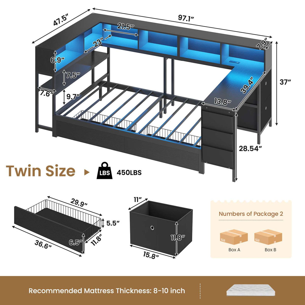 2 person desk